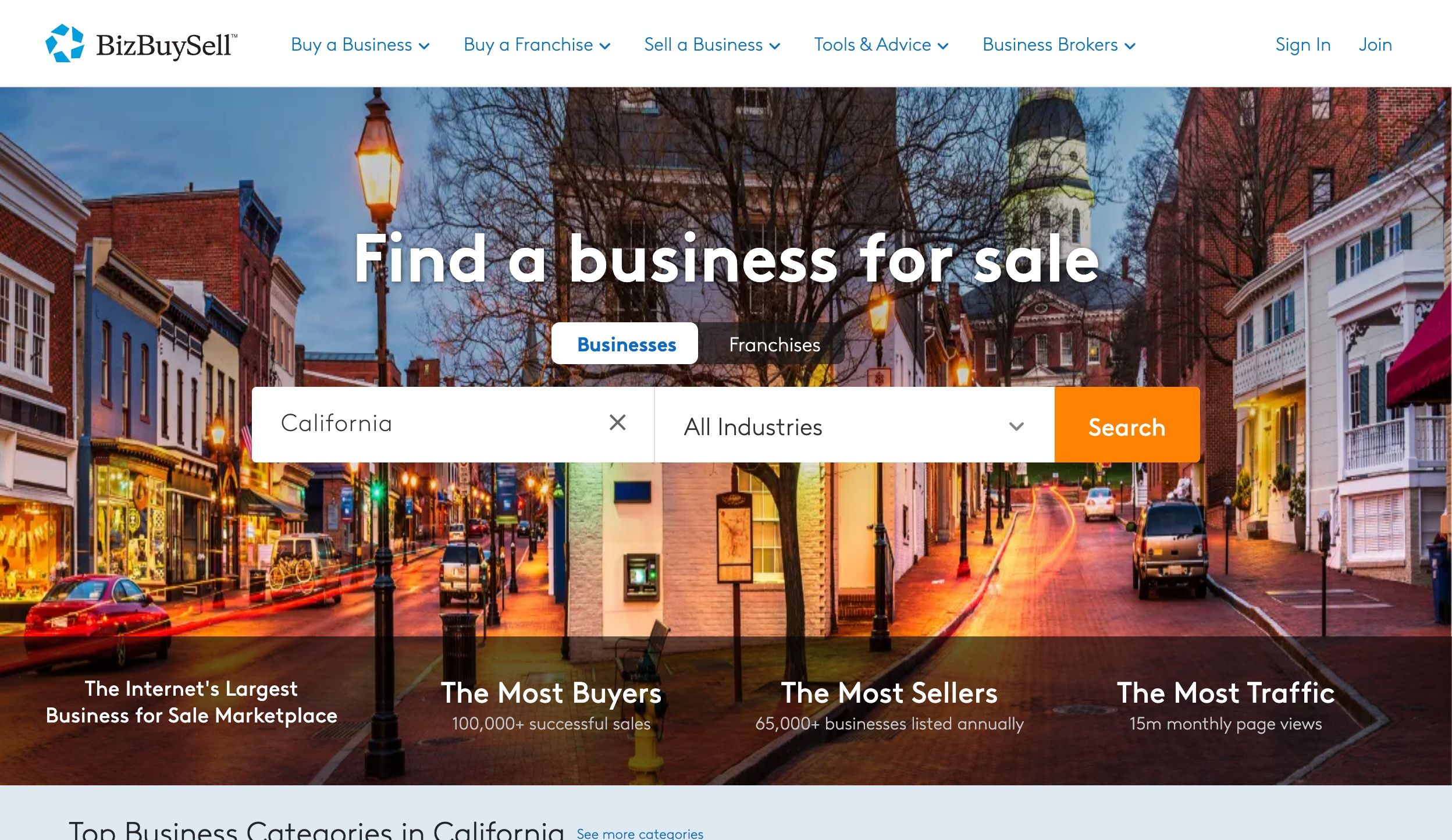 BizBuySell Home Page
